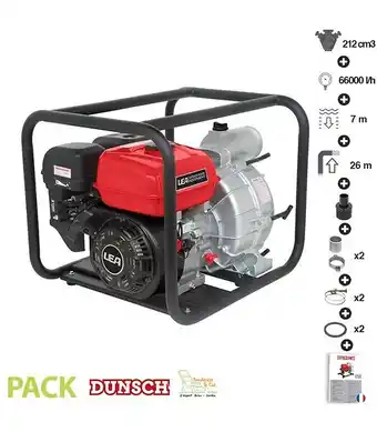 Bricorama Motopompe Thermique Eaux Chargées Ou Boueuses 5,6cv 212cm3 Débit 66000 L/h Lea Le71212-80d offre