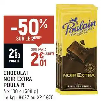 Petit Casino Poulain chocolat noir extra offre