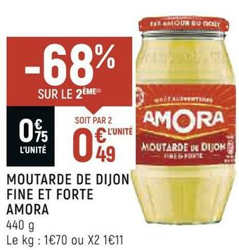 Amora moutarde de dijon fine et forte