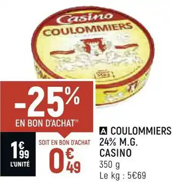 Petit Casino Casino coulommiers 24% m.g. offre