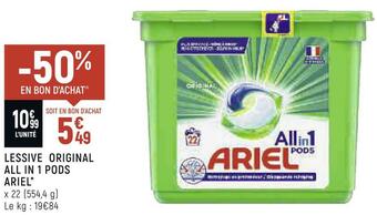 Ariel lessive original all in 1 pods *