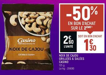 Casino noix de cajou grillées & salées