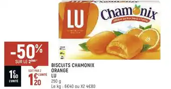 Spar Lu biscuits chamonix orange offre