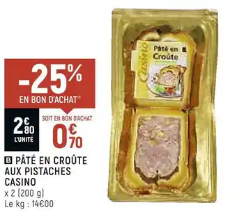 Casino pâté en croûte aux pistaches