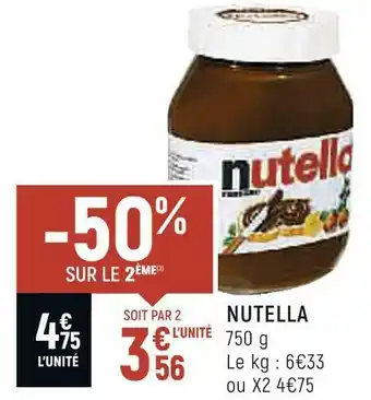 Spar Nutella nutella offre