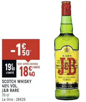J&b rare scotch whisky 40% vol.