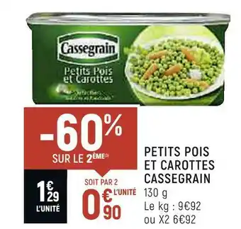 Cassegrain petits pois et carottes