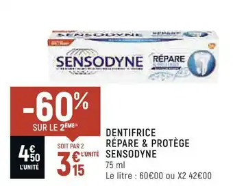 Spar Sensodyne dentifrice répare & protège offre