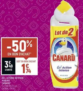 Spar Canard gel action intense marine offre