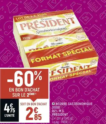 Spar Président beurre gastronomique doux 82% m.g. offre