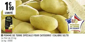 Pomme de terre spéciale four catégorie 1 calibre 50/70