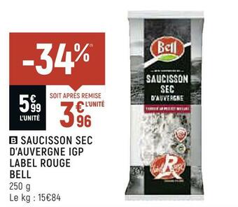 Bell saucisson sec d’auvergne