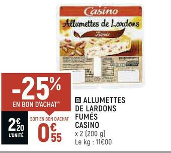 Casino allumettes de lardons fumés