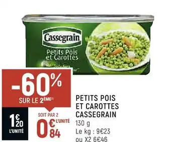 Cassegrain petits pois et carottes