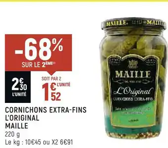 Vival Maille cornichons extra-fins l’original offre
