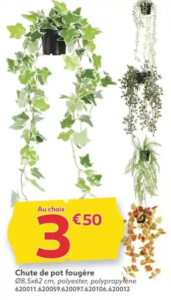Chute de pot fougĂšre