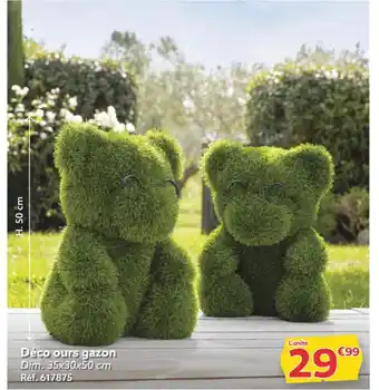 Déco ours gazon