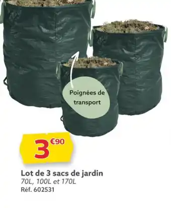 Gifi Lot de 3 sacs de jardin offre