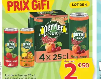 Lot de 4 Perrier 25 cL