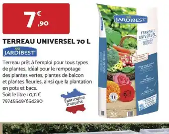 Bricomarché TERREAU UNIVERSEL 70 L offre