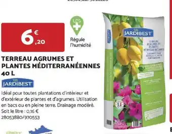 Bricomarché TERREAU AGRUMES ET PLANTES MÉDITERRANÉENNES 40 L offre