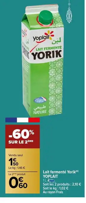 Carrefour Market Lait fermenté Yorik(n) YOPLAIT offre