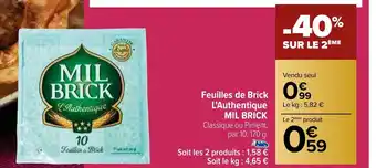 Carrefour Market Feuilles de Brick L'Authentique offre