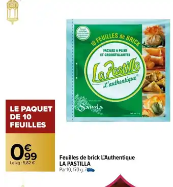 Carrefour Market Feuilles de brick L'Authentique LA PASTILLA offre