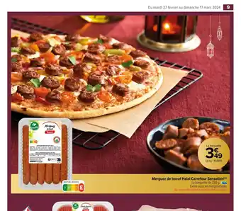 Carrefour Market Merguez de boeuf Halal Carrefour Sensation offre