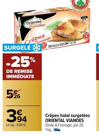 Crêpes halal surgelées ORIENTAL VIANDES