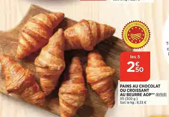 Bi1 Pains Au Chocolat Ou Croissant Au Beurre Aop offre