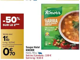 Carrefour Market Soupe Halal KNORR offre