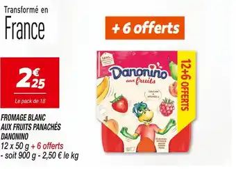 Netto DANONINO FROMAGE BLANC AUX FRUITS PANACHÉS offre