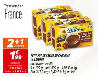 LA LAITIÈRE PETIT POT DE CRÈME AU CHOCOLAT