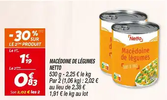 Netto NETTO MACÉDOINE DE LÉGUMES offre