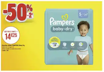 Casino Supermarchés PAMPERS Couches bébés Baby Dry offre