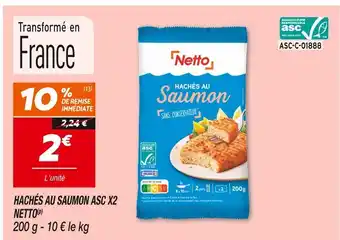 Netto NETTO HACHÉS AU SAUMON ASC X2 offre