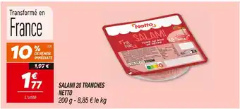Netto NETTO SALAMI 20 TRANCHES offre