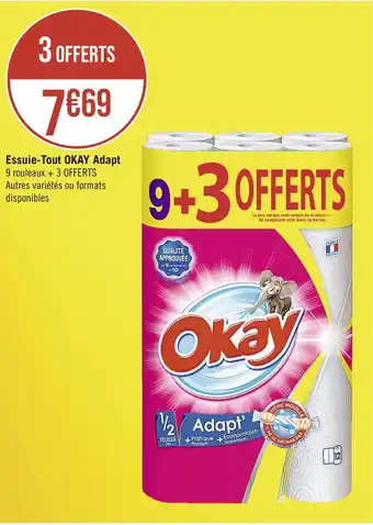 Casino Supermarchés OKAY Essuie-Tout Adapt offre