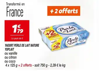 Netto YOPLAIT YAOURT PERLE DE LAIT NATURE offre