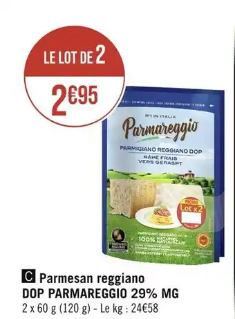PARMAREGGIO Parmesan reggiano DOP 29% MG
