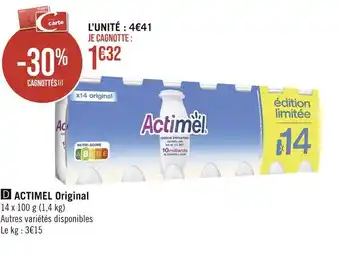 Géant Casino ACTIME ACTIMEL Original offre
