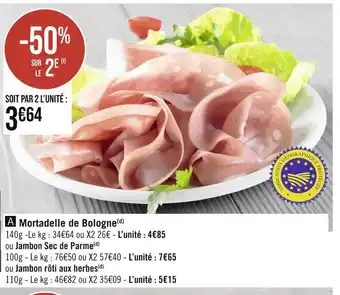 Géant Casino Mortadelle de Bologne offre
