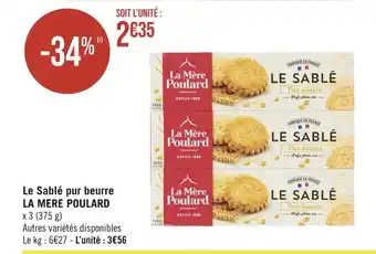 Géant Casino LA MERE POULARD Le Sablé pur beurre offre