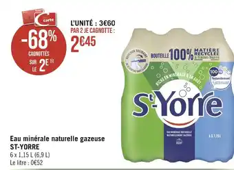 Géant Casino ST-YORRE Eau minérale naturelle gazeuse offre