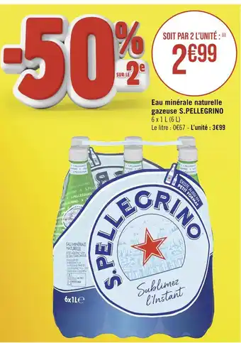 Géant Casino S.PELLEGRINO Eau minérale naturelle gazeuse offre