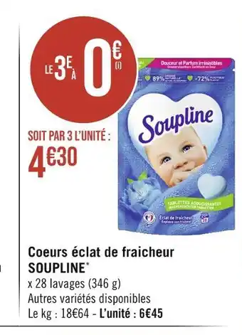 Géant Casino SOUPLINE Coeurs éclat de fraicheur offre