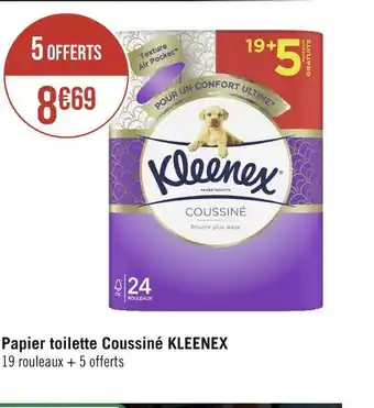 Géant Casino KLEENEX Papier toilette Coussiné offre