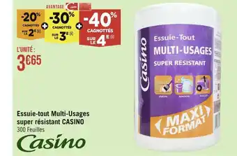 Géant Casino CASINO Essuie-tout Multi-Usages super résistant offre