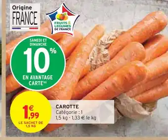 Intermarché CAROTTE offre